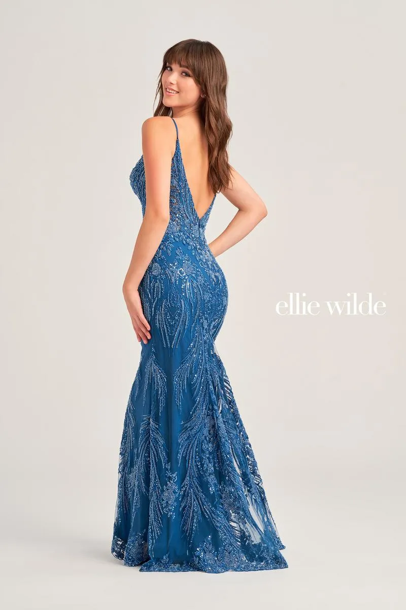 Ellie Wilde Fit and Flare Prom Dress EW35095 sold by Terry costa product image thumbnail 3
