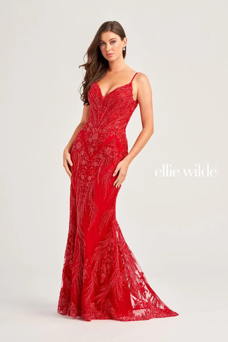 Ellie Wilde Fit and Flare Prom Dress EW35095 sold by Terry costa product image thumbnail 4
