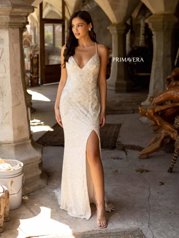 Primavera Couture Long Dress 3909 sold by Terry costa