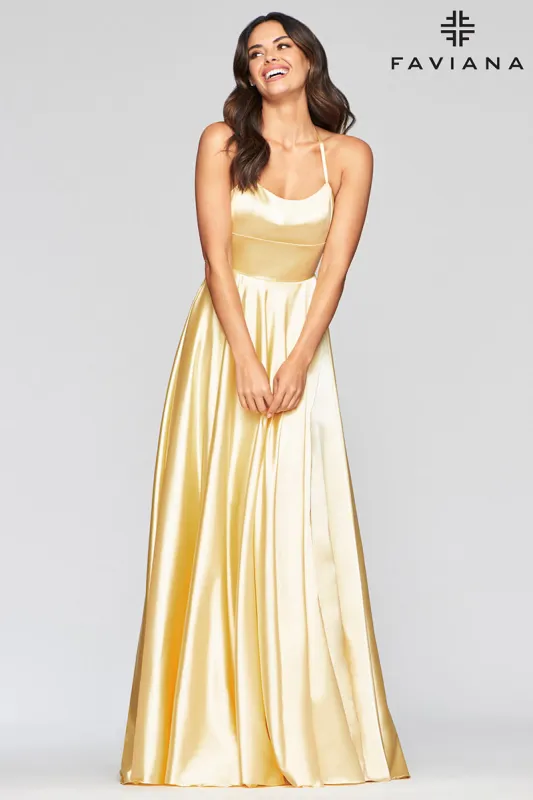 Faviana Glamour Dress S10211 sold by Terry costa