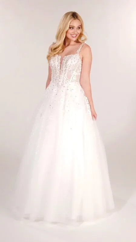 Ellie Wilde Lace Glitter Dress EW120014 sold by Terry costa