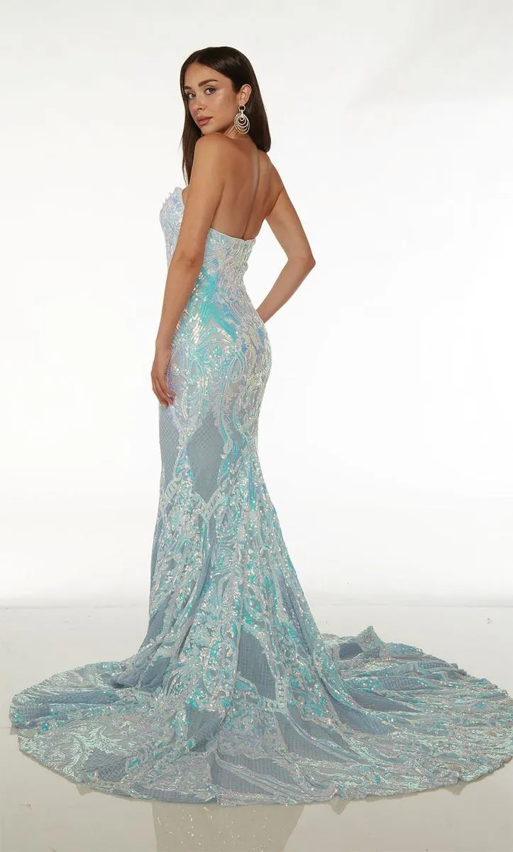 Alyce Paris Strapless Sequin Prom Dress 61648 sold by Terry costa product image thumbnail 2