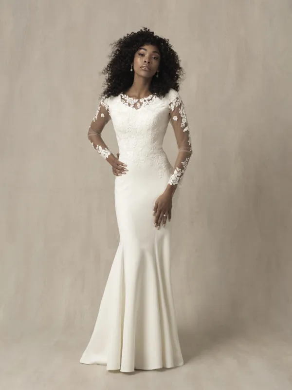 Allure Bridals Modest Dress M673 made by Allure