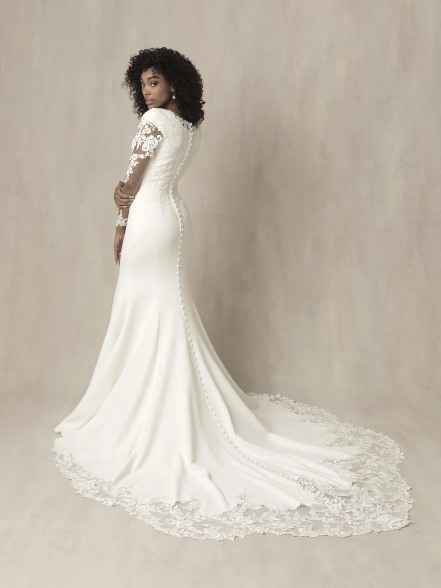 Allure Bridals Modest Dress M673 sold by Terry costa product image thumbnail 2
