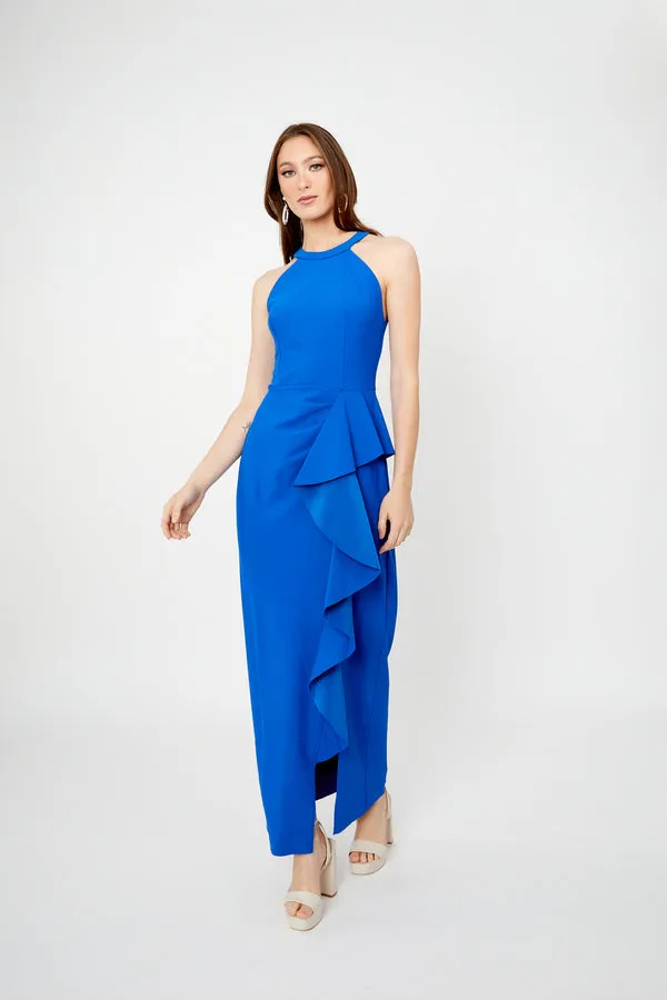 Alex Evenings Halter Neck Ruffle Evening Dress 5134401 sold by Terry costa product image thumbnail 5