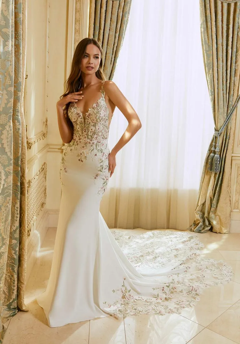 Morilee Raquel Crepe Illusion Wedding Dress 2658 sold by Terry costa