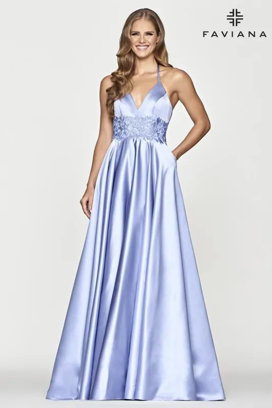 Faviana Glamour Dress S10672 sold by Terry costa