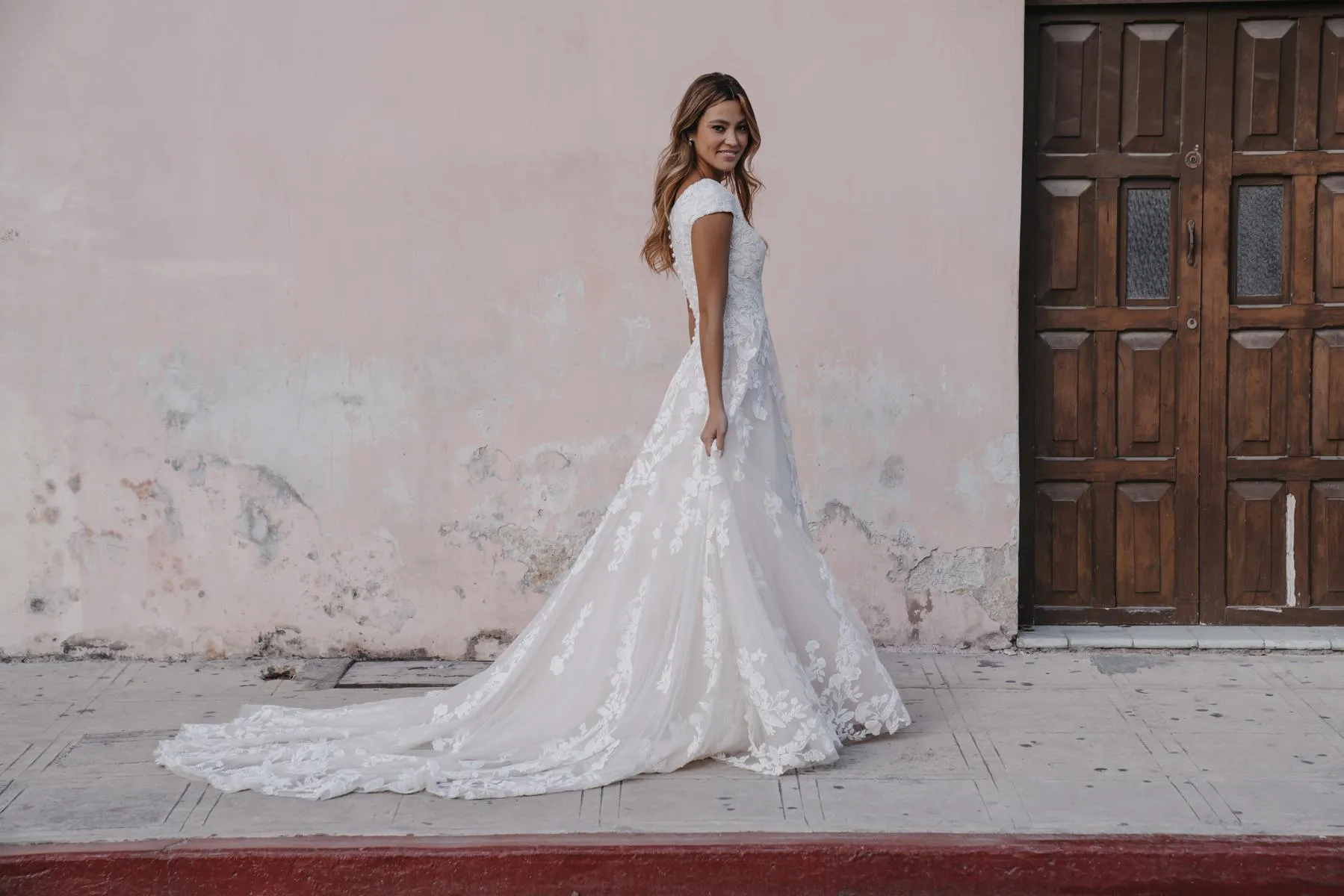 Allure Bridals Modest Dress M697 sold by Terry costa product image thumbnail 3