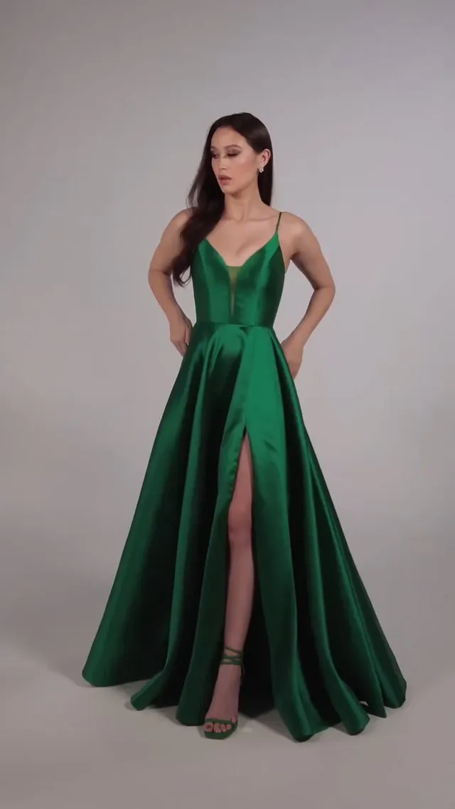 Ellie Wilde A-Line Satin Prom Dress EW35232 sold by Terry costa