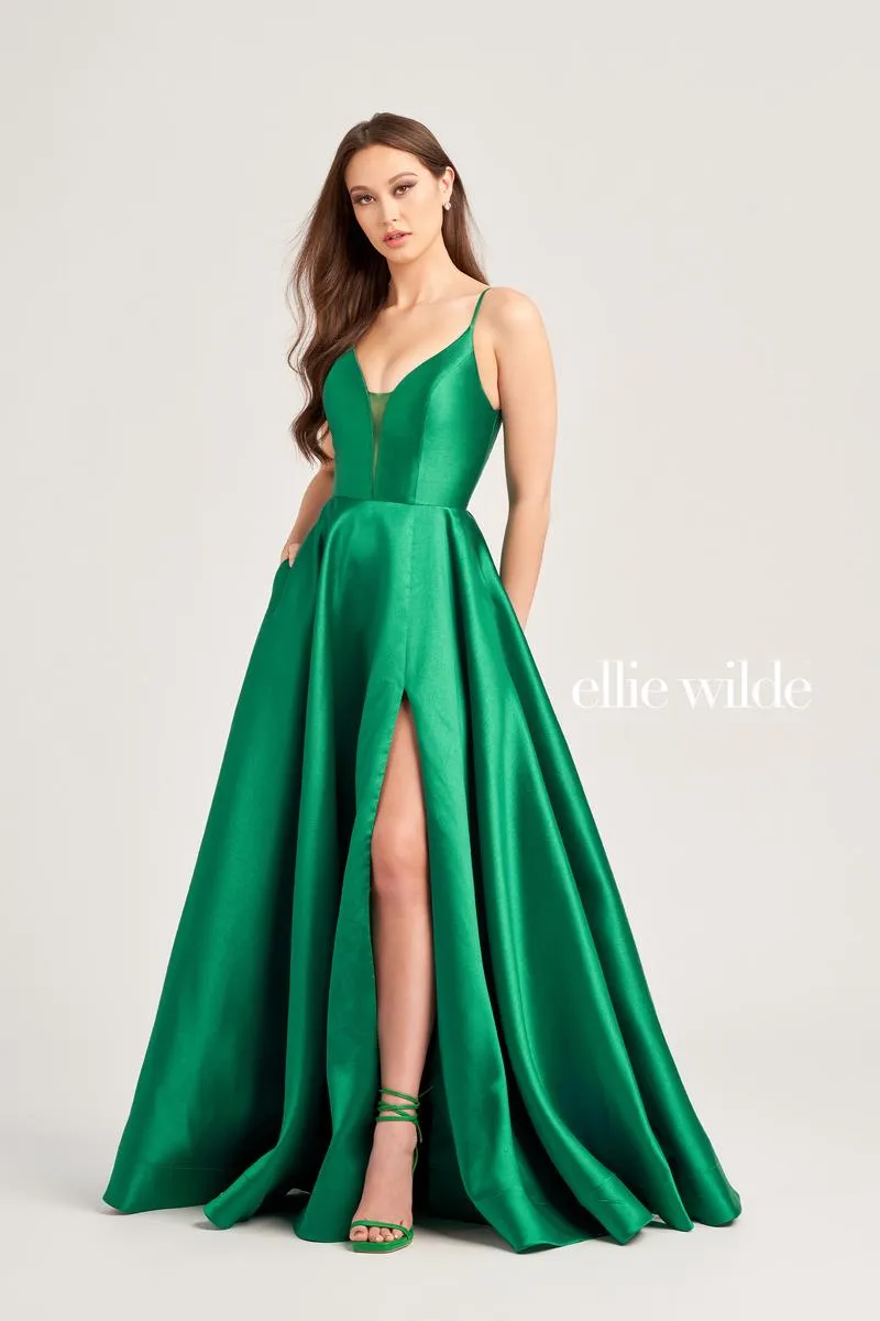 Ellie Wilde A-Line Satin Prom Dress EW35232 sold by Terry costa product image thumbnail 2