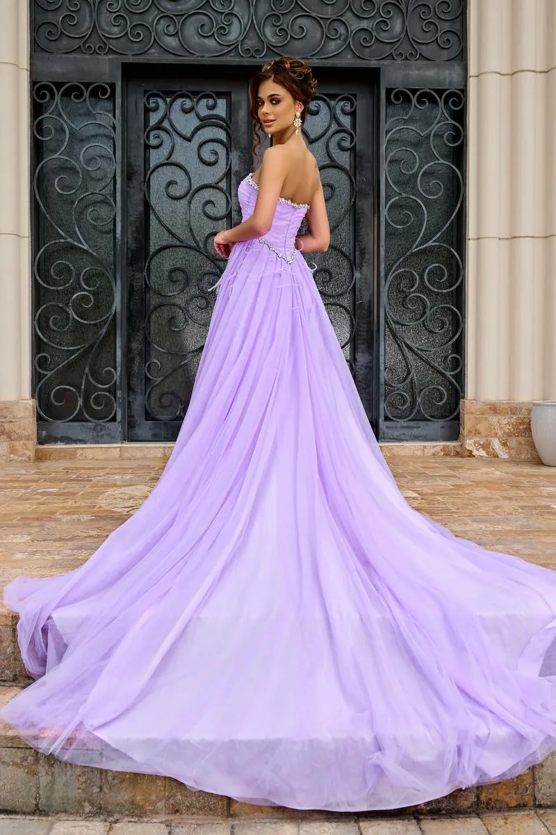 Portia and Scarlett Cut Glass Cut Out Prom Dress PS24632 sold by Terry costa product image thumbnail 2