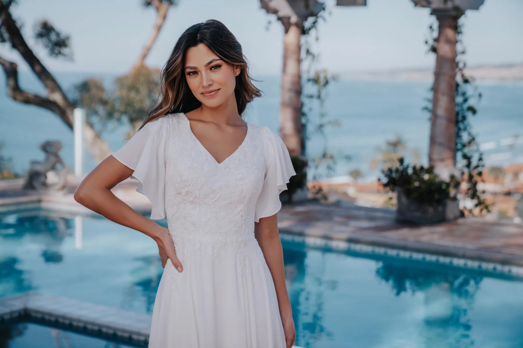 Allure Bridals Modest Dress M711 sold by Terry costa product image thumbnail 3