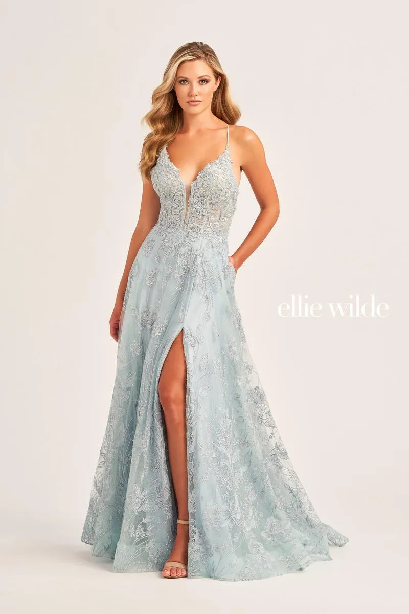 Ellie Wilde A-Line Tulle Prom Dress EW35103 sold by Terry costa product image thumbnail 5