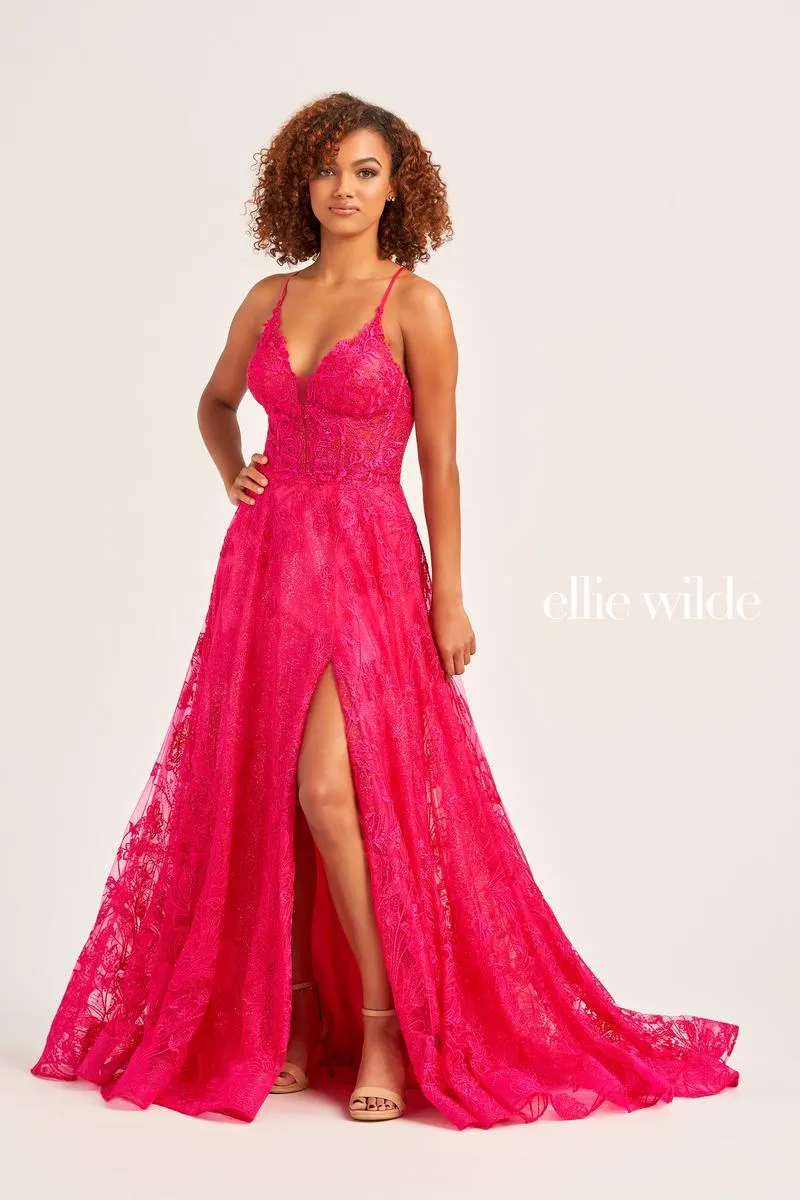 Ellie Wilde A-Line Tulle Prom Dress EW35103 sold by Terry costa product image thumbnail 3