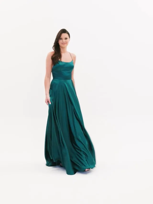Faviana Long A-Line Satin Prom Dress S10828 sold by Terry costa