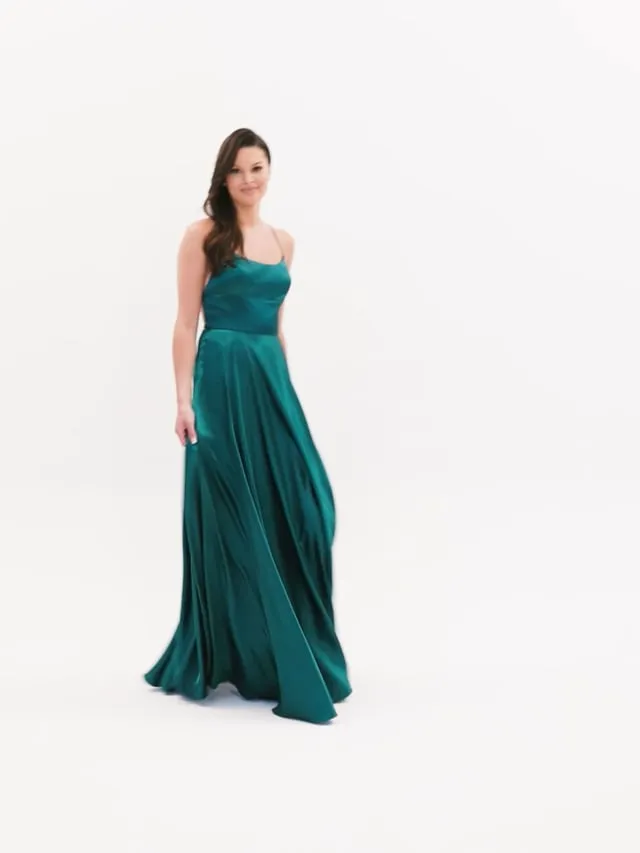 Faviana Long A-Line Satin Prom Dress S10828 sold by Terry costa product image thumbnail 2