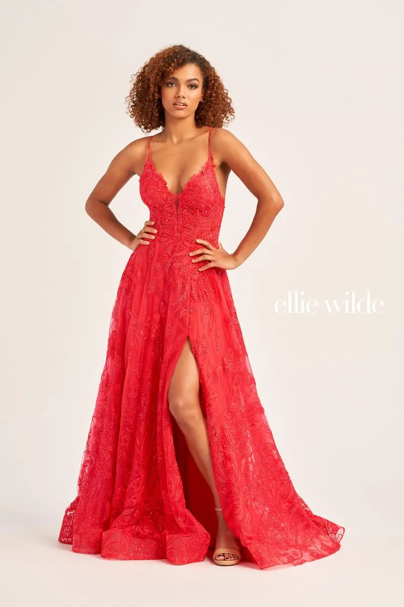 Ellie Wilde A-Line Tulle Prom Dress EW35103 sold by Terry costa product image thumbnail 4