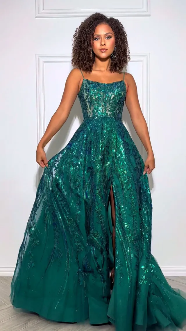 Sherri Hill A-Line Embroidered Tulle Prom Dress 55521 sold by Terry costa product image thumbnail 5
