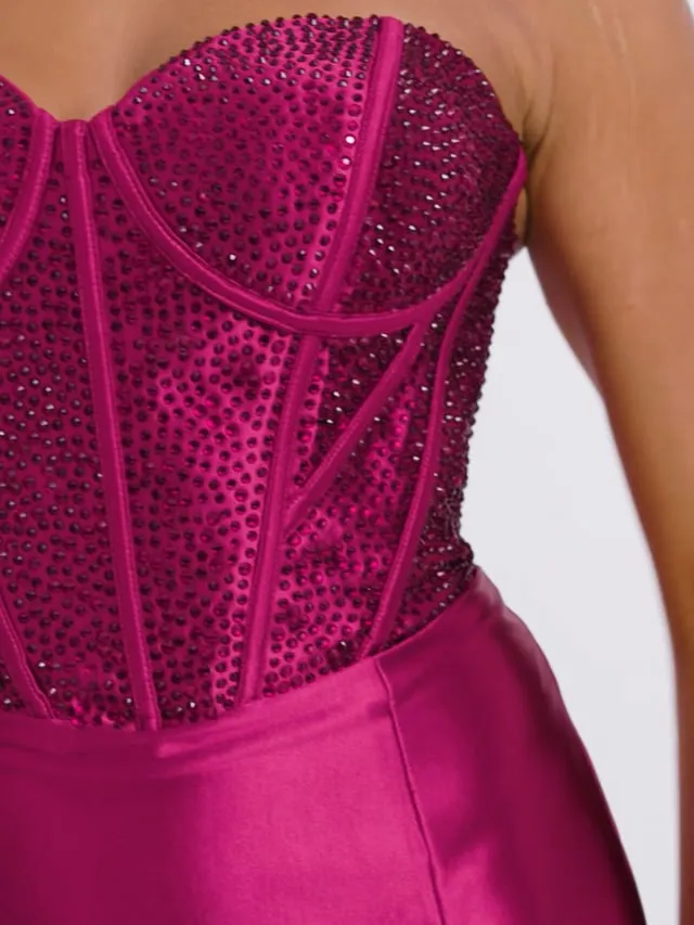 Faviana Strapless Corset Prom Dress 11006 sold by Terry costa product image thumbnail 3