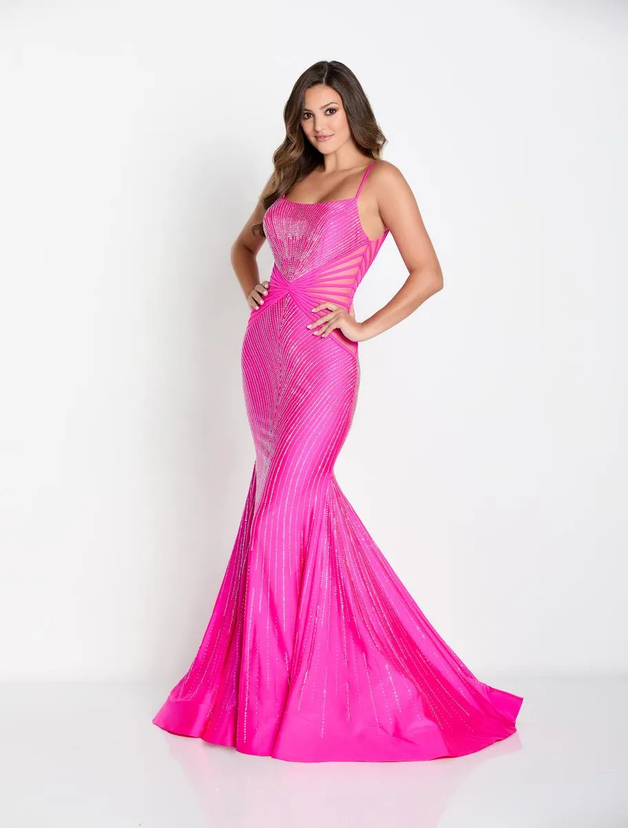 Ellie Wilde Long Hot Stone Prom Dress EW34004 sold by Terry costa