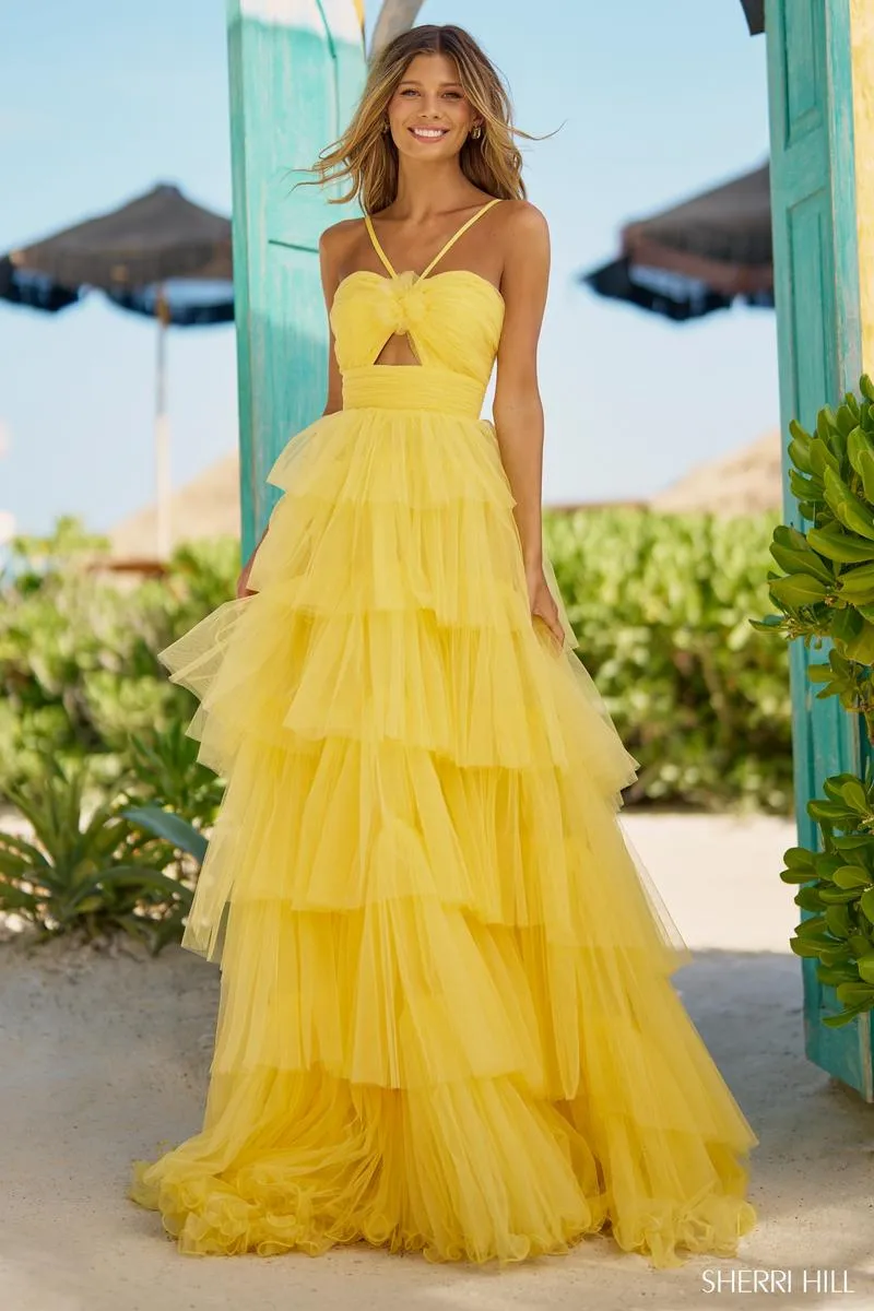 Sherri Hill Tulle Halter Prom Dress 56132 sold by Terry costa