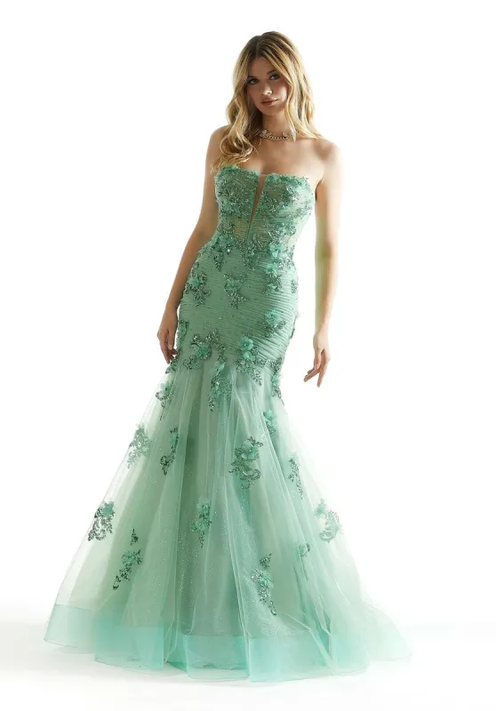 Morilee Strapless 3D Floral mermaid Prom Dress 49008 sold by Terry costa
