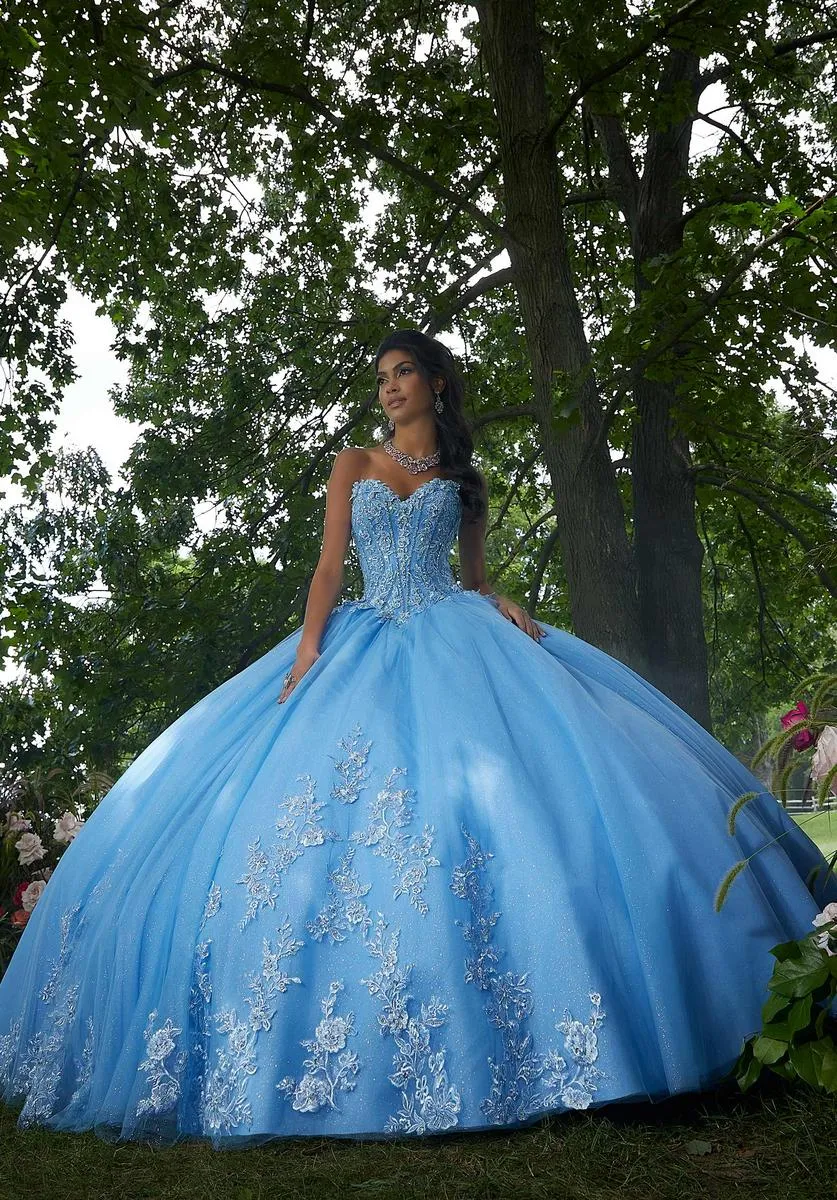 Vizcaya by Morilee Sweetheart Lace Quince Dress 89443 sold by Terry costa product image thumbnail 3