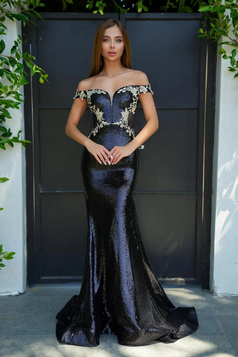 Portia and Scarlett Plunge Sequin Prom Dress PS24521 sold by Terry costa