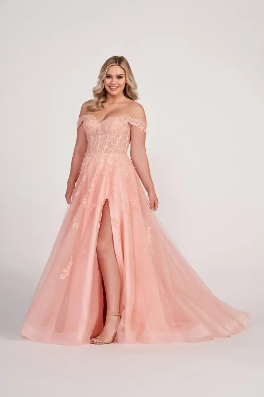 Ellie Wilde Corset A-Line Prom Dress EW34081 made by Terry costa