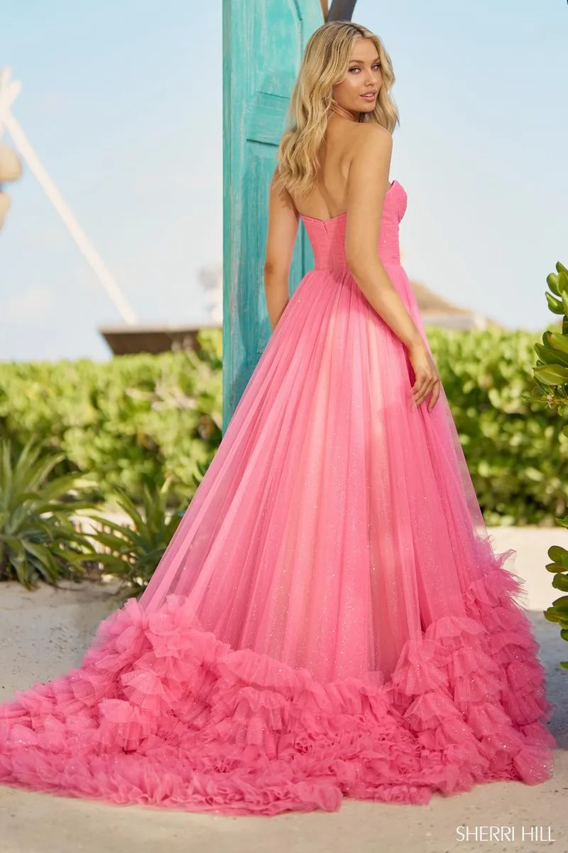 Sherri Hill Strapless Tulle Ball Gown 56040 sold by Terry costa product image thumbnail 2
