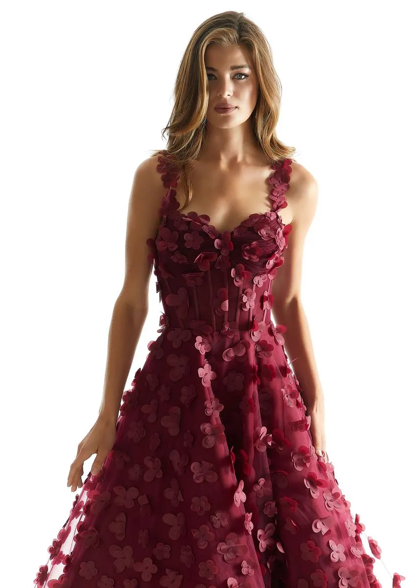 Morilee 3D Floral Corset Ball Gown Prom Dress 49078 sold by Terry costa product image thumbnail 5