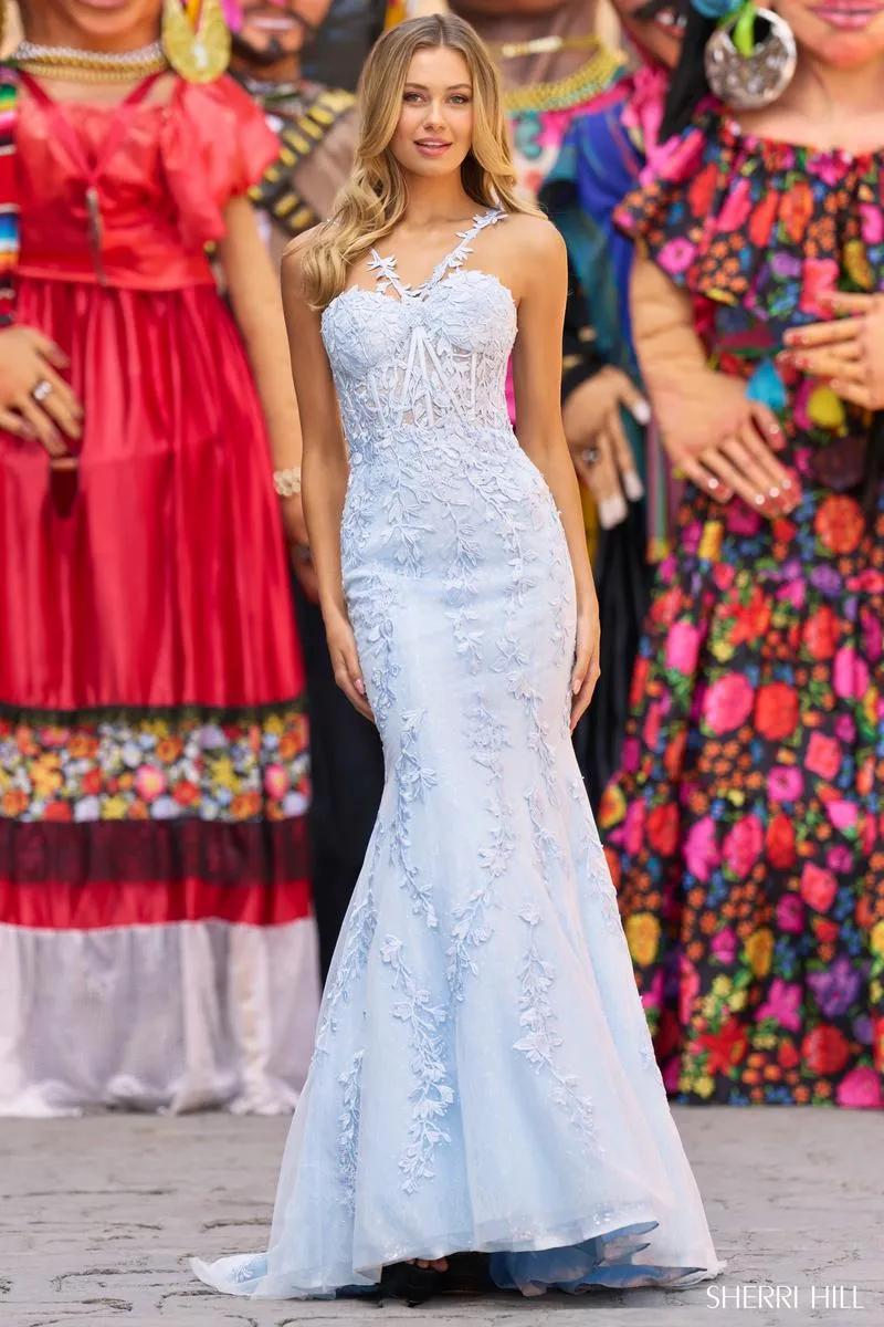 Sherri Hill Long Lace Dress 55347 sold by Terry costa