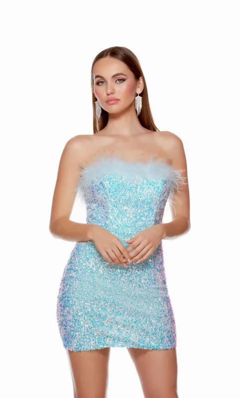 Alyce Paris Strapless Sequin HoCo Dress 4767 sold by Terry costa