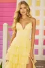 Sherri Hill Chiffon Tiered Ruffle Skirt Prom Dress 56108 sold by Terry costa