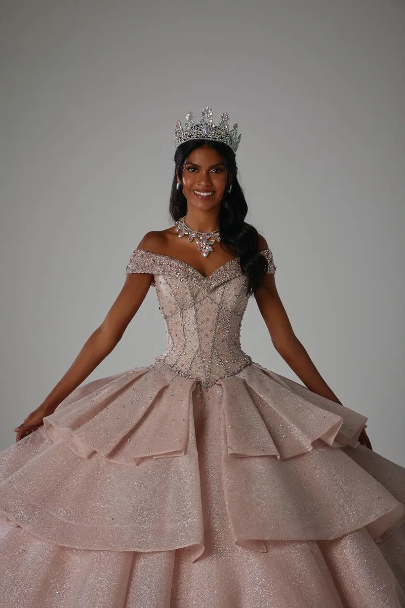 Vizcaya by Morilee Glitter Net Quince Dress 89447 sold by Terry costa product image thumbnail 5