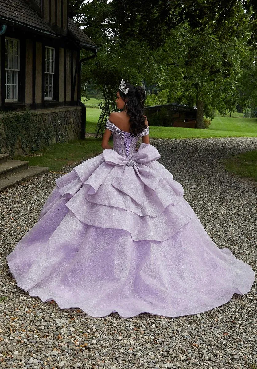Vizcaya by Morilee Glitter Net Quince Dress 89447 sold by Terry costa product image thumbnail 2