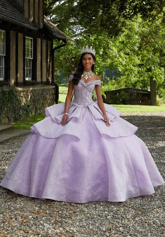 Vizcaya by Morilee Glitter Net Quince Dress 89447 sold by Terry costa