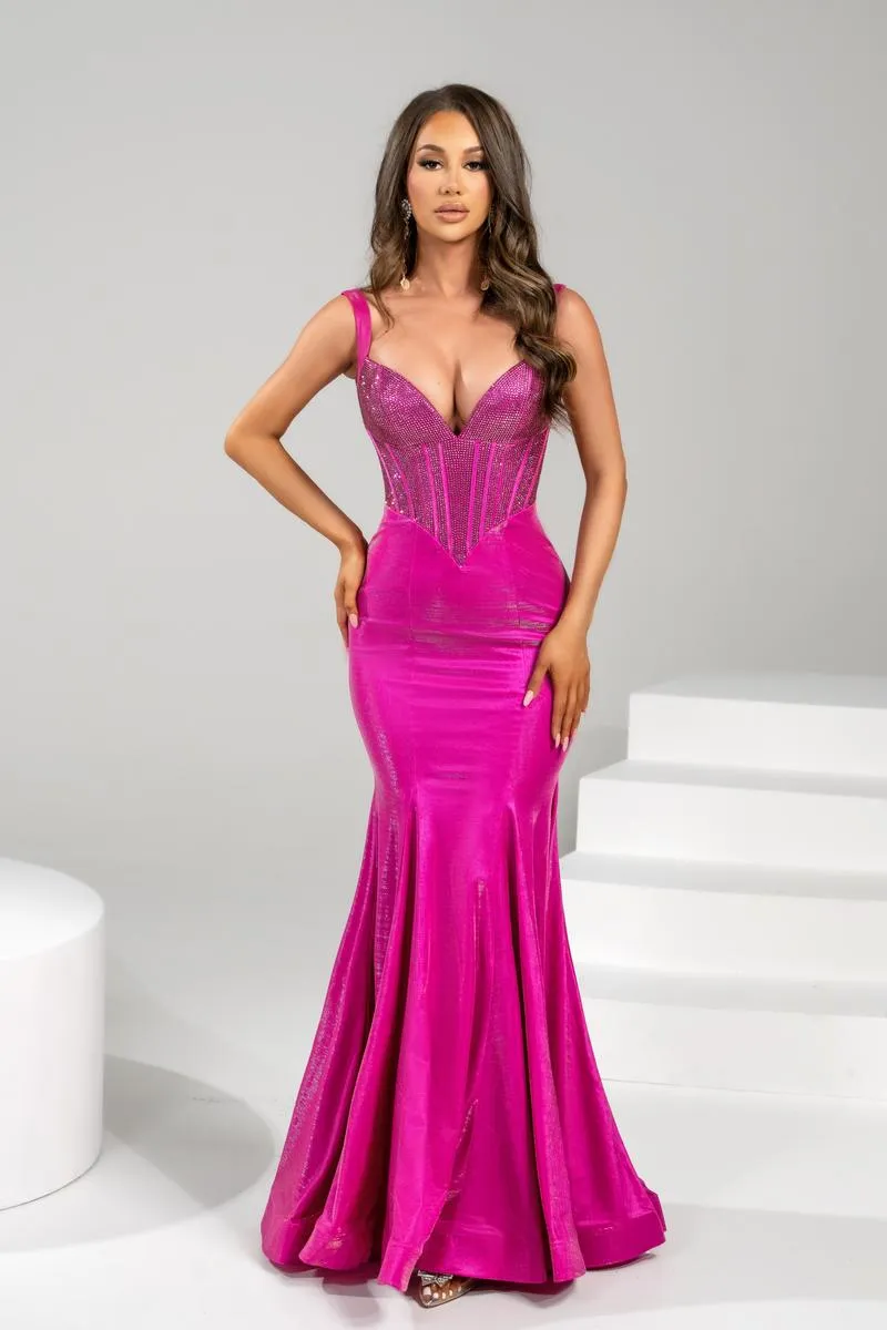 Portia and Scarlett Fit and Flare Prom Dress PS24685 sold by Terry costa product image thumbnail 3