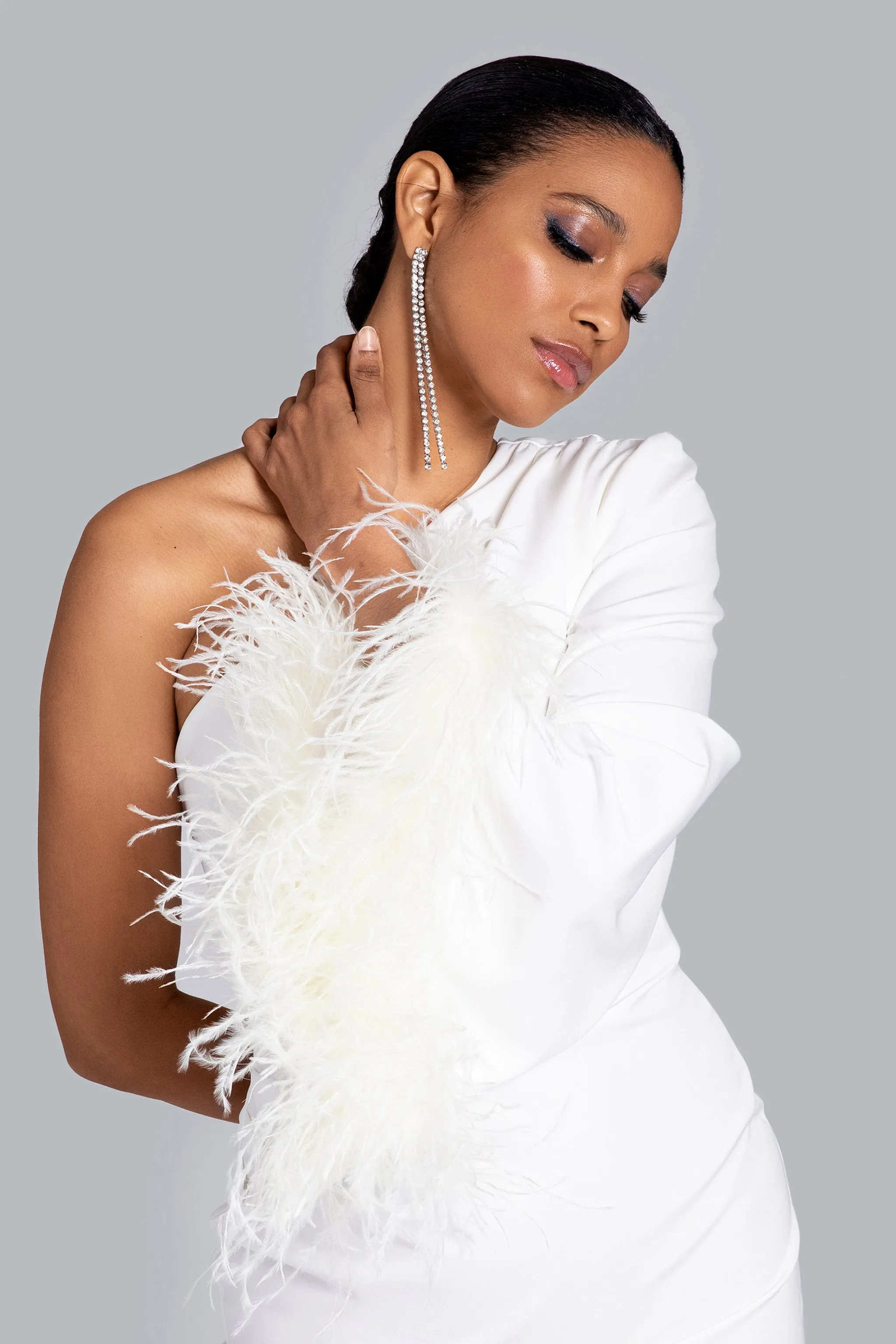 Ghrail "Ellis" Crepe Mini Dress G023 sold by Terry costa product image thumbnail 4