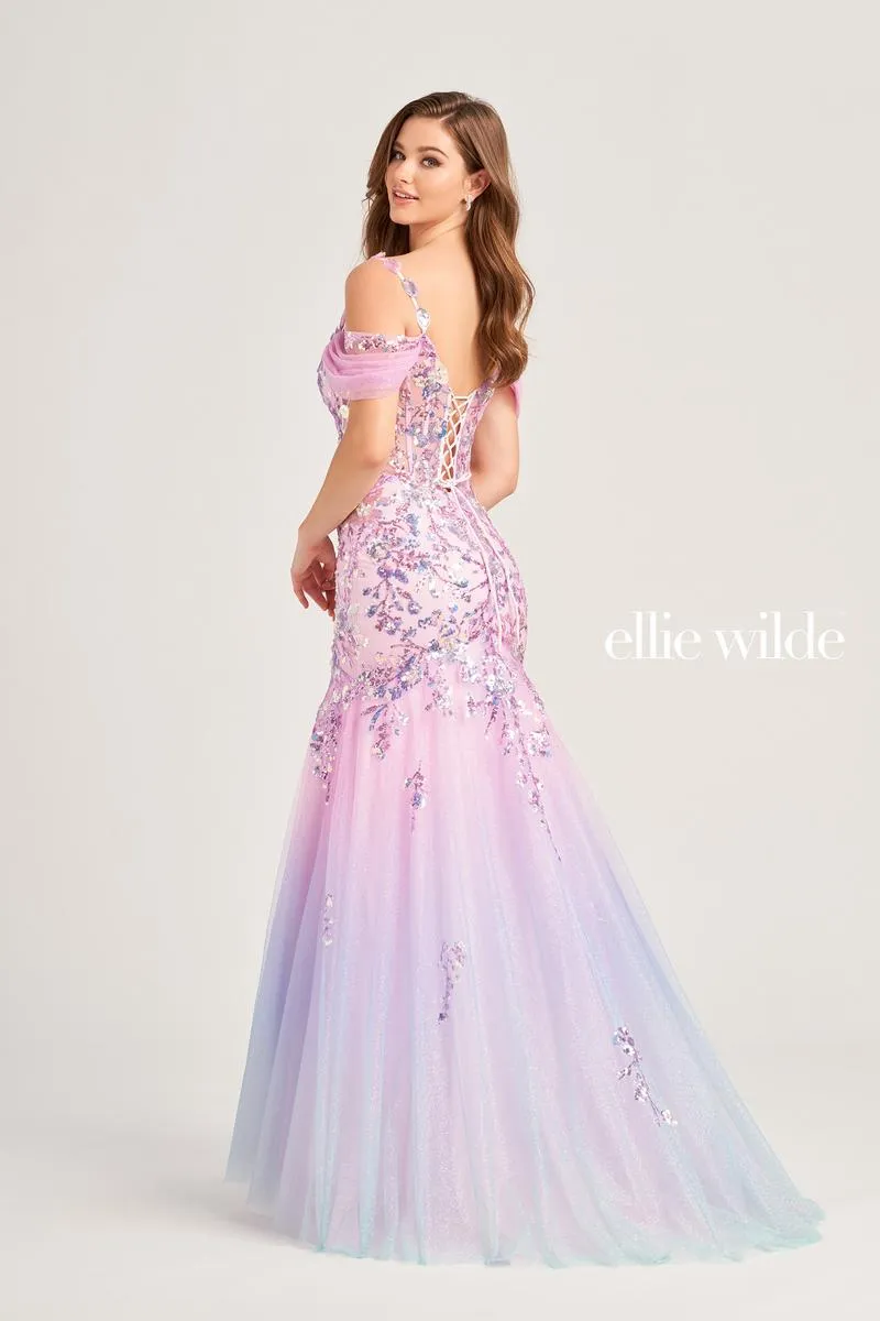 Ellie Wilde Corset Mermaid Prom Dress EW35056 sold by Terry costa product image thumbnail 3