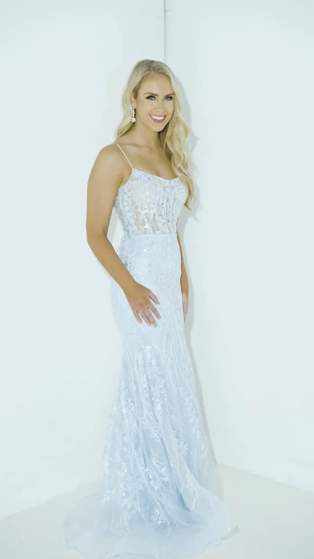 Sherri Hill Corset Lace Dress 54275 sold by Terry costa product image thumbnail 4