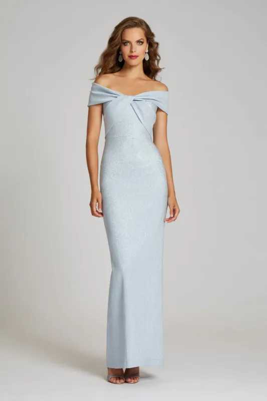Teri Jon Metallic Twist Front Evening Gown 209097 sold by Terry costa
