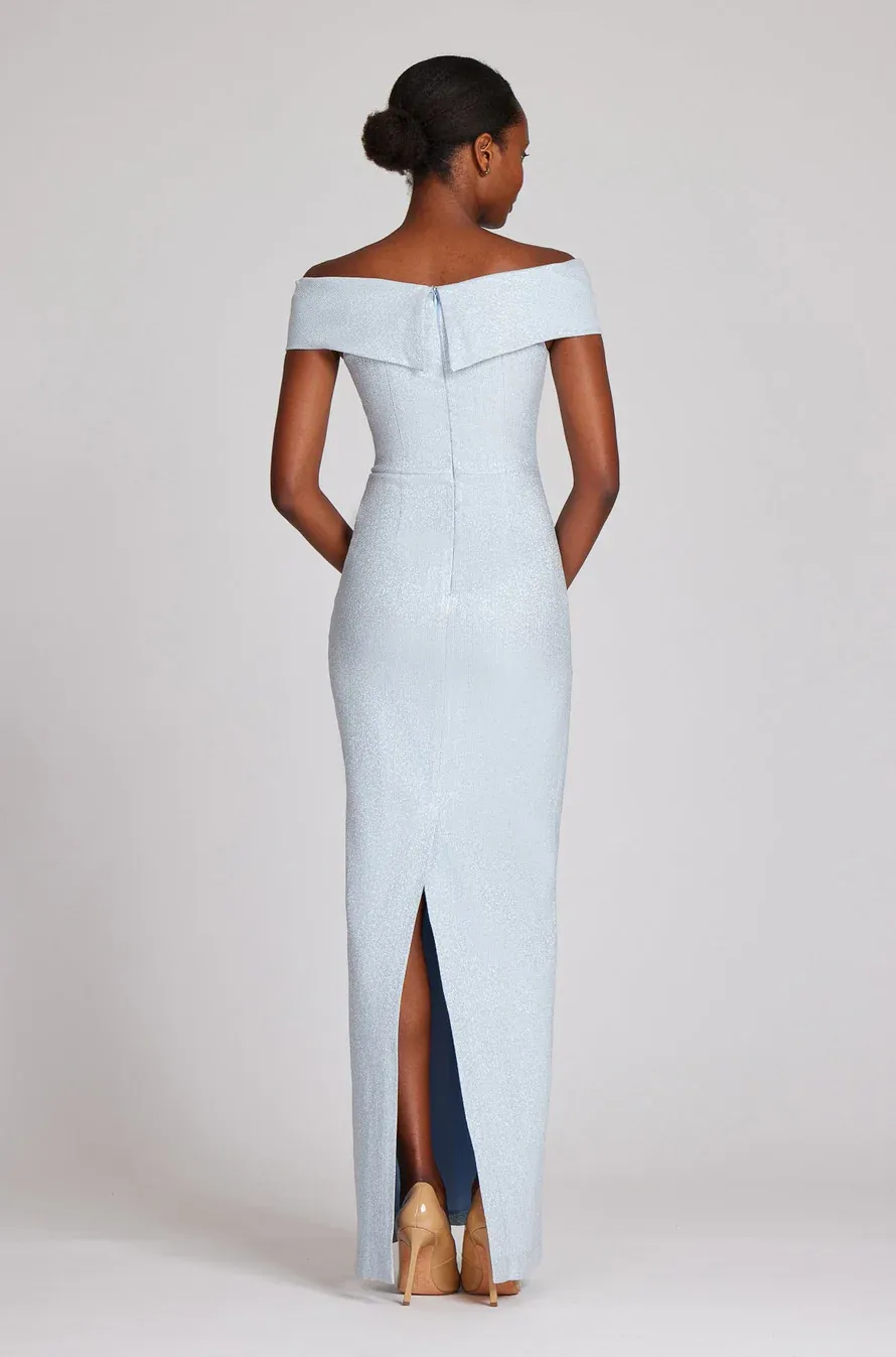 Teri Jon Metallic Twist Front Evening Gown 209097 sold by Terry costa product image thumbnail 2