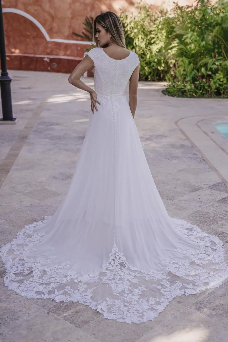 Allure Bridals Modest Dress M692 sold by Terry costa product image thumbnail 2