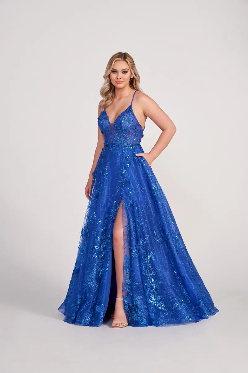 Ellie Wilde A-Line Lace Prom Dress EW34102 sold by Terry costa product image thumbnail 5