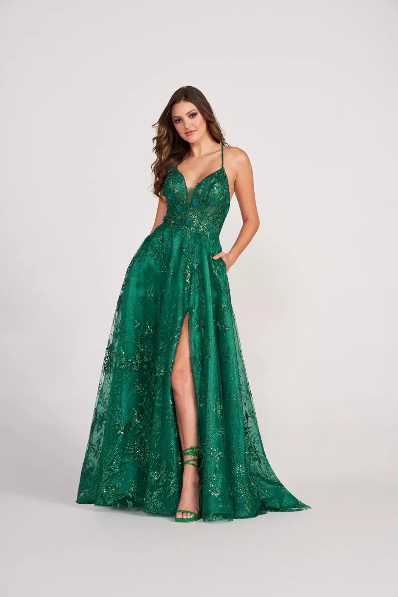 Ellie Wilde A-Line Lace Prom Dress EW34102 sold by Terry costa product image thumbnail 3