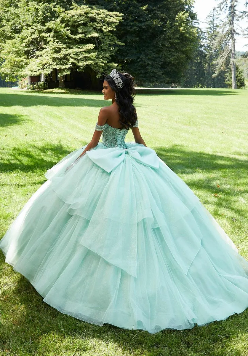 Vizcaya by Morilee Corset Tulle Quince Dress 89449 sold by Terry costa product image thumbnail 2