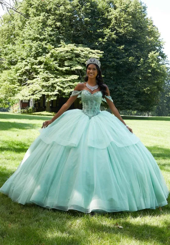 Vizcaya by Morilee Corset Tulle Quince Dress 89449 sold by Terry costa