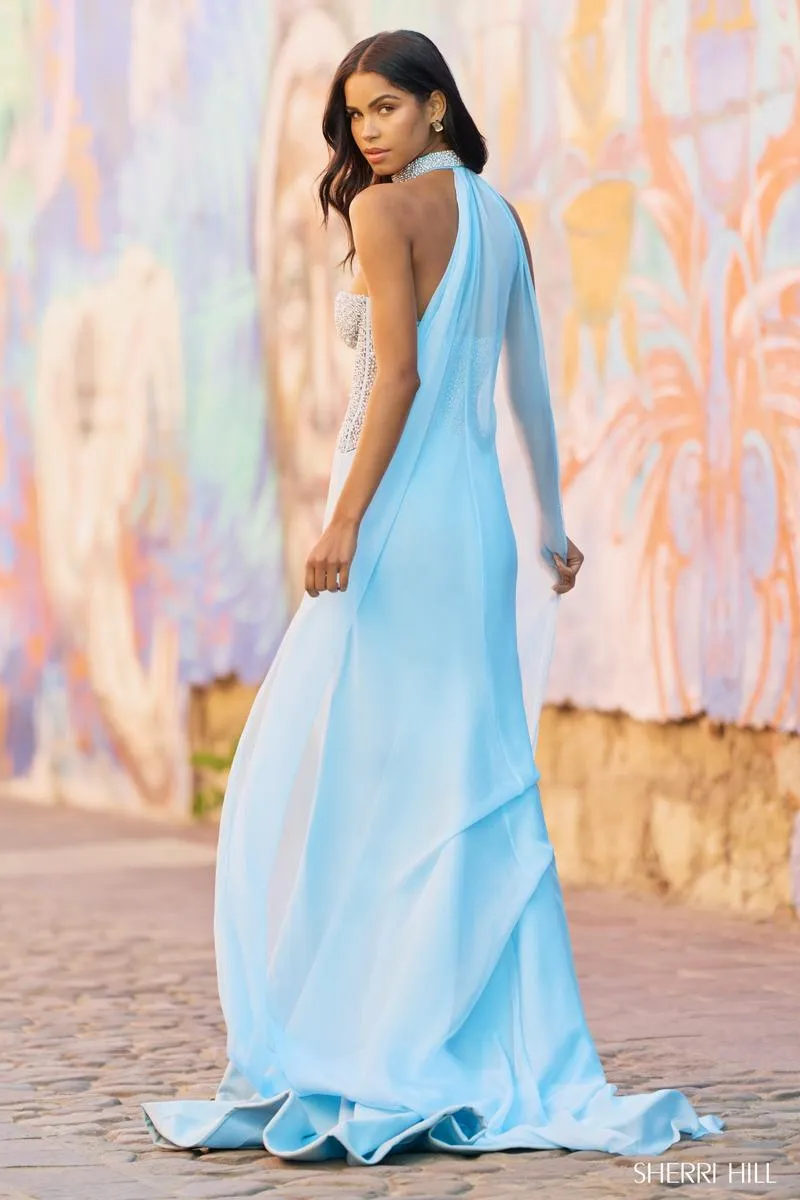 Sherri Hill Strapless Illusion Choker Prom Dress 55564 sold by Terry costa product image thumbnail 2