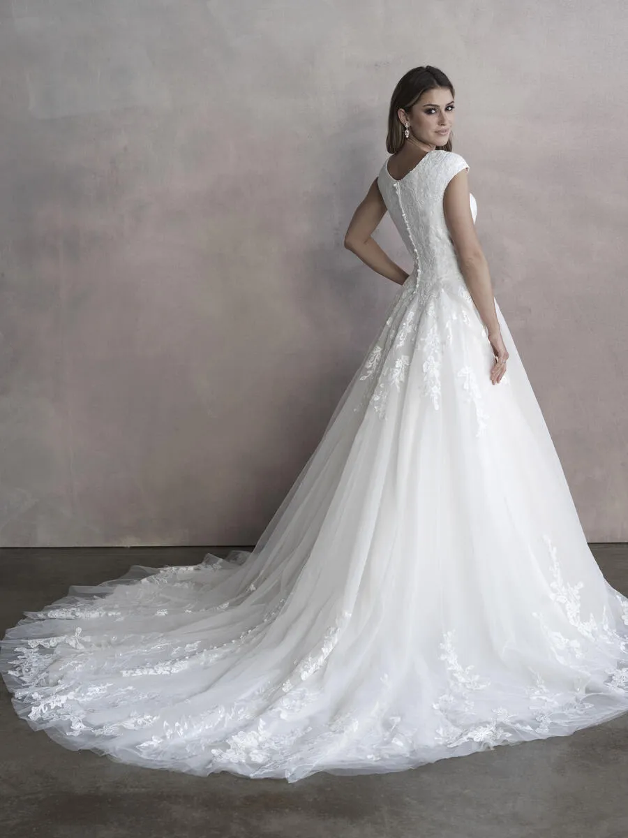 Allure Bridals Modest Dress M668 sold by Terry costa product image thumbnail 2